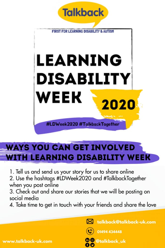 Learning Disability Week 2020 - Talkback