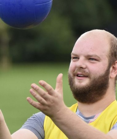 Person with learning difficulties enjoying sport activities